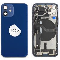 For iPhone/iPad (AP12M0024BLPSP-B) Rear Cover (Pulled B) incl. small parts - Blue, For iPhone 12 mini