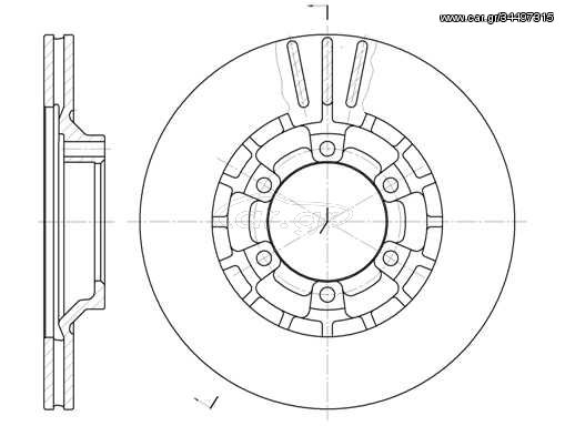 Δισκόπλακα WOKING D646410 Hyundai Galloper 2500cc TCi D 105ps 1998-2003 (MB407038,MB407039)