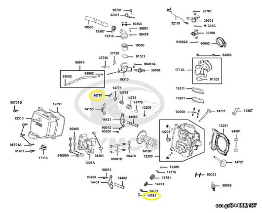 Ασφάλεια Βαλβίδας Kymco Venox.250 2001 - 2003 14781-MFA6-001