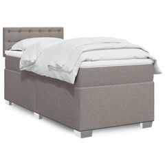 ΚΡΕΒΑΤΙ BOXSPRING ΜΕ ΣΤΡΩΜΑ TAUPE 90X200 ΕΚ. ΥΦΑΣΜΑΤΙΝΟ 3285789