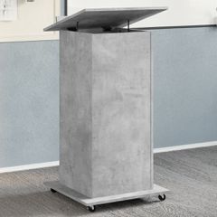 Αναλόγιο με Ροδάκια & Συρτάρι Γκρι Σκυρ. 55x55x107εκ Επεξ. Ξύλο 848027
