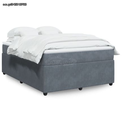 ΚΡΕΒΑΤΙ BOXSPRING ΜΕ ΣΤΡΩΜΑ ΣΚΟΥΡΟ ΓΚΡΙ 140X200 ΕΚ. ΒΕΛΟΥΔΙΝΟ 3285645