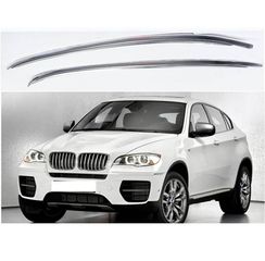 Μπάρες Οροφής Railing Για BMW X6 E71 2008-2015 Flush-Rails Αλουμινίου Ασημί 2 Τεμάχια