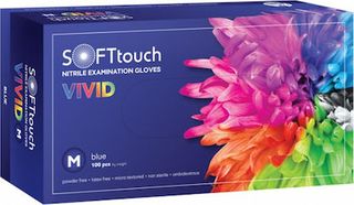 Bournas Medicals - Soft Touch Vivid Γάντια Νιτριλίου Χωρίς Πούδρα Μπλε (100τμχ)