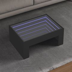 Τραπεζάκι Σαλονιού Infinity LED Μαύρο 70x50x30 εκ. 847610