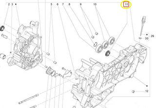 Τσιμούχα Αξονα Φυγοκεντρικού 20*32*7 Vespa GTS 300 ABS E5 2022-2023 ZAPMD3103/3104 82878R