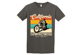 Κοντομάνικο California custom ΑΝΘΡΑΚΙ