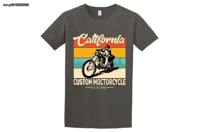 Κοντομάνικο California custom ΑΝΘΡΑΚΙ