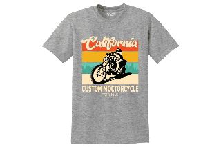 Κοντομάνικο California custom ΓΚΡΙ