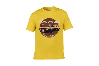 Κοντομάνικη μπλούζα American Muscle ΚΙΤΡΙΝΟ