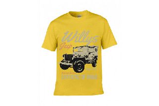 Unisex μπλούζα Willy's Jeep ΚΙΤΡΙΝΟ