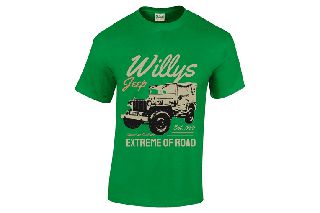 Unisex μπλούζα Willy's Jeep ΠΡΑΣΙΝΟ