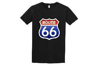 Κοντομάνικο Route 66 ΜΑΥΡΟ