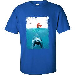 Κοντομάνικη μπλούζα Jaws mermaid ΜΠΛΕ ΡΟΥΑ