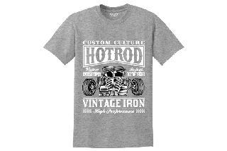 Tshirt Hot Rod Classic ΓΚΡΙ