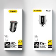 Dudao R3MAX 48W QC PD mini car charger - black-thumb-4