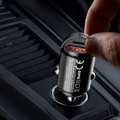 Dudao R3MAX 48W QC PD mini car charger - black-thumb-3