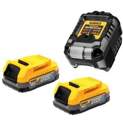 DEWALT DCB1102E2-QW Powerstack set 18V μπαταρίες 2x1.7Ah + φορτιστή DCB1102