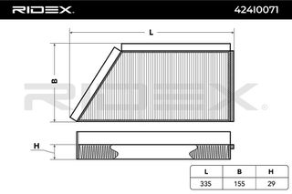 Φίλτρο, αέρας εσωτερικού χώρου RIDEX 424I0071