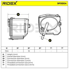 Φίλτρο καυσίμου RIDEX 9F0004