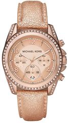 Michael Kors MK5461, Stainless Steel, Δέρμα, Χρονογράφος, ES, Ροζ Χρυσό