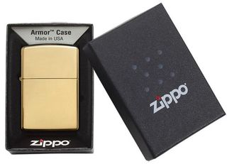 Zippo 169 Armor High Polish Brass Design, Steel, Χρυσό