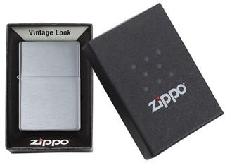 Zippo 230.25 Brushed Chrome Vintage Design, Steel, Ασημί