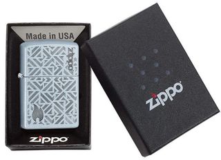 Zippo 29912 Geometric Design, Steel, Ασημί