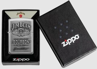 Zippo 250JB Jim Beam Emblem Design, Steel, Ασημί