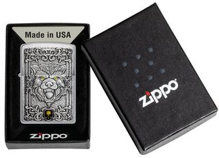 Zippo 48690 Wolf Emblem Design, Steel, Ασημί