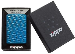 Zippo 29964 Armor Blue Diamonds Design, Steel, Μπλε