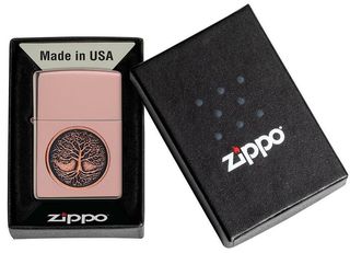 Zippo 49638 Tree of Life Emblem Design, Steel, Ροζ Χρυσό