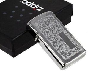 Zippo 1652 Slim Chrome Venetian Design, Steel, Ασημί