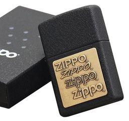 Zippo 362 Brass Emblem Design, Steel, Μαύρο