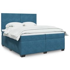 ΚΡΕΒΑΤΙ BOXSPRING ΜΕ ΣΤΡΩΜΑ ΜΠΛΕ 200X200 ΕΚ. ΒΕΛΟΥΔΙΝΟ 3291000