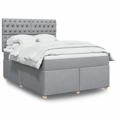 ΚΡΕΒΑΤΙ BOXSPRING ΜΕ ΣΤΡΩΜΑ ΑΝΟΙΧΤΟ ΓΚΡΙ 140X200 ΕΚ. ΥΦΑΣΜΑΤΙΝΟ 3291310