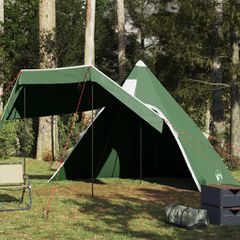 Σκηνή Κάμπινγκ Tipi 5 Ατόμων Αδιάβροχη Πράσινη 4009407