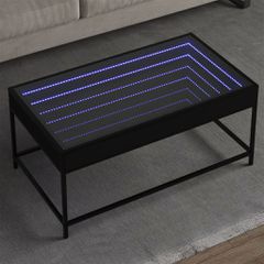 Τραπεζάκι Σαλονιού Infinity LED Μαύρο 90x50x41 εκ. 847687