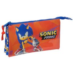 Sonic Prime triple pencil case