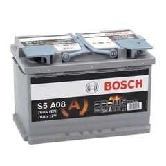 Μπαταρία Αυτοκινήτου 70Ah Δεξιά Bosch 760Α (ΕΝ) Start Stop AGM S5A08