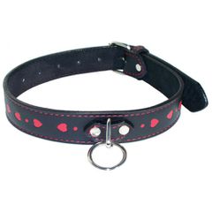 Leather Neck Collar with Metal Leash Chain-thumb-5