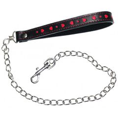 Leather Neck Collar with Metal Leash Chain-thumb-6