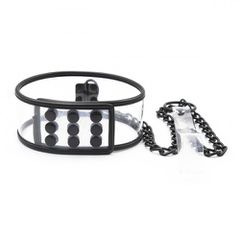 Transparent Collar and Leash 46x5.5cm-thumb-4