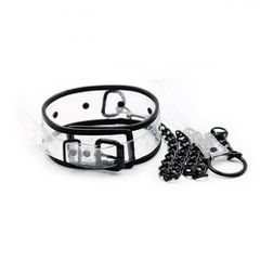 Transparent Collar and Leash 42x5.5cm-thumb-3