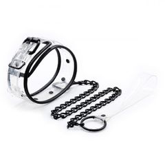 Transparent Collar and Leash 42x5.5cm-thumb-1