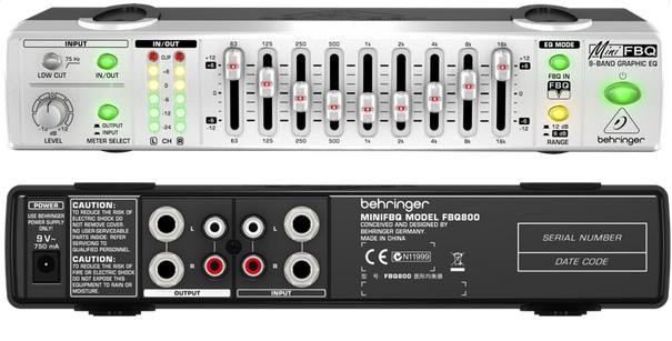 BEHRINGER FBQ800 V2 Ultra-Compact 9-Band Graphic Equalizer - Behringer