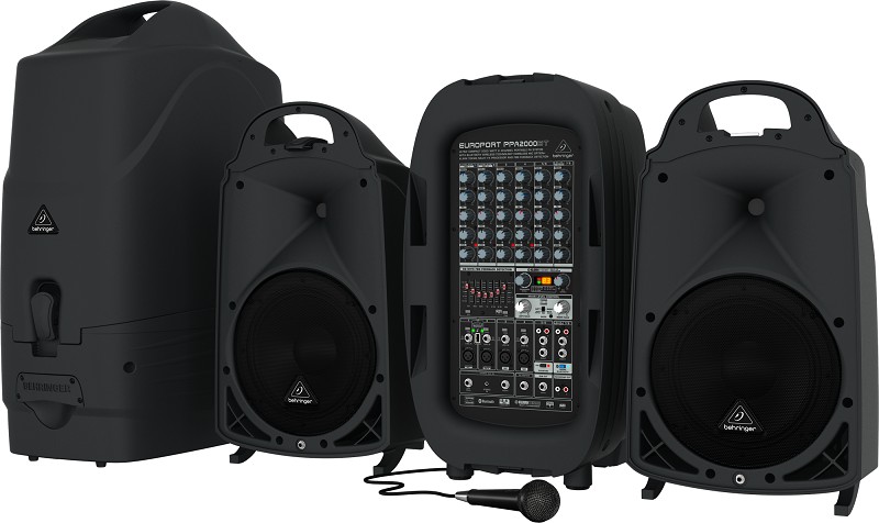 BEHRINGER PPA2000BT PORTABLE PA SYSTEM COMPACT 2000-WATT - Behringer