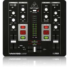 BEHRINGER VMX100usb Professional 2-Channel DJ Mixer with USB/Audio Interface, BPM Counter and VCA Control - Behringer