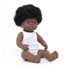 Miniland κούκλα African girl 38cm με εσώρουχα