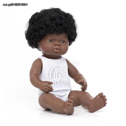 Miniland κούκλα African girl 38cm με εσώρουχα